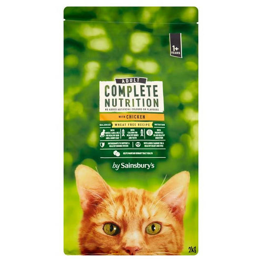 Sainsbury's Complete Nutrition 1+ Adult Cat Food with Chicken 2kg - McGrocer