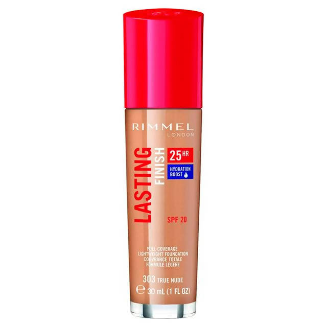 Rimmel London Lasting Finish 25HR with Comfort Serum SPF 20 303 True Nude 30ml All Sainsburys   