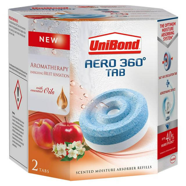 Unibond Aero 360 Moisture Absorber Fruit Sensation Refill Tab 2X450G