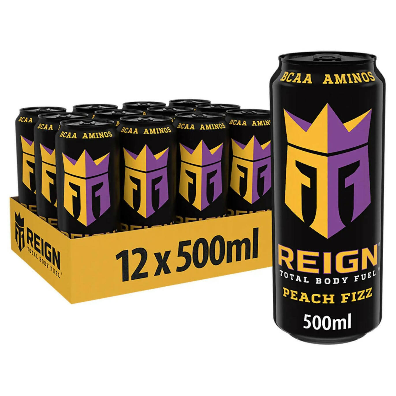 Reign Peach Fizz 12x500ml Energy and Sports Drink McGrocer Direct   