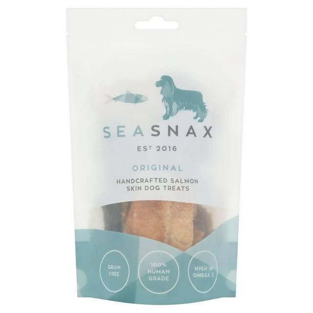 Seasnax Original Handcrafted Salmon Skin Dog Treats 40g Dog and Puppy Treats Sainsburys   