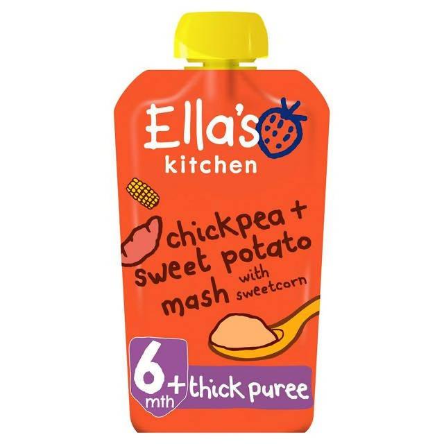 Ella's Kitchen Organic Chickpea & Sweet Potato Baby Pouch 6+ Months 120g GOODS Sainsburys   