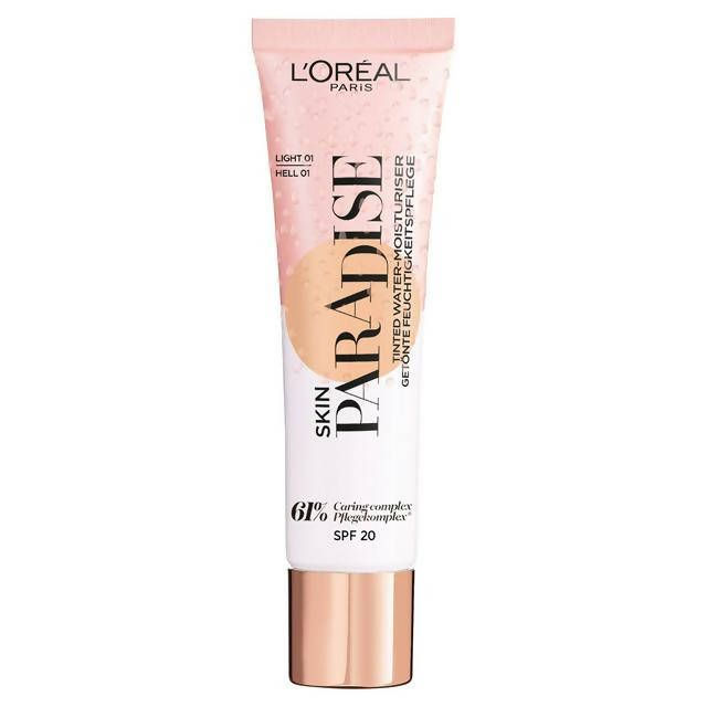 L'Oreal Paris Skin Paradise Tinted Glow Cream Moisturiser Up to 24h Hydration SPF20 Light 01 30ml All Sainsburys   