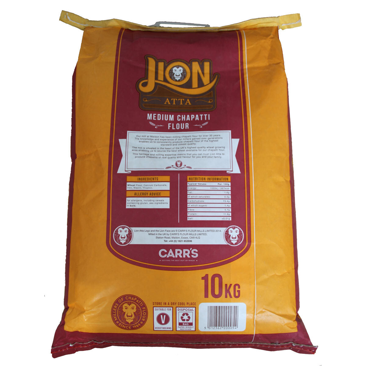 Lion Atta Medium Chapatti Flour, 10kg - McGrocer