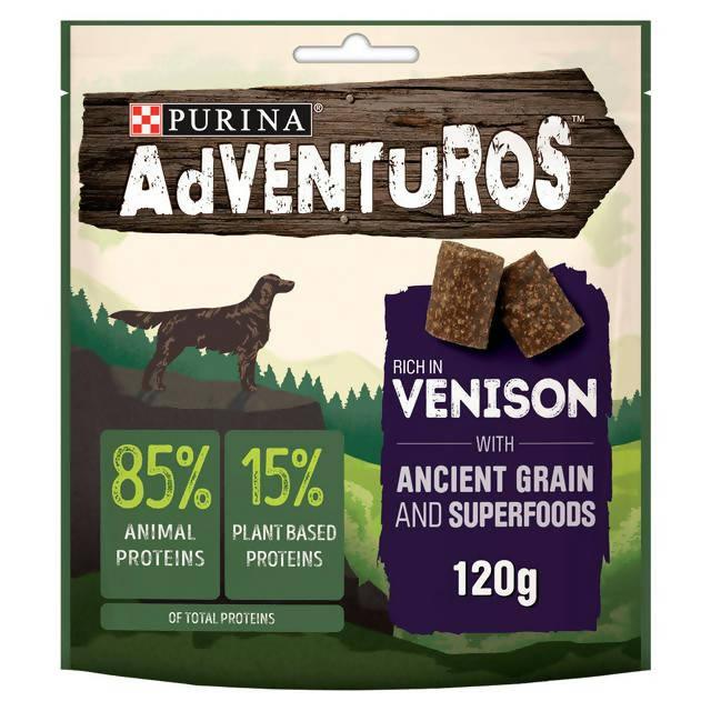 Adventuros Rich in Venison with Ancient Grain and Superfoods 120g Advanced nutrition dog food Sainsburys   