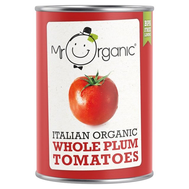 Mr Organic Whole Peeled Plum Tomatoes