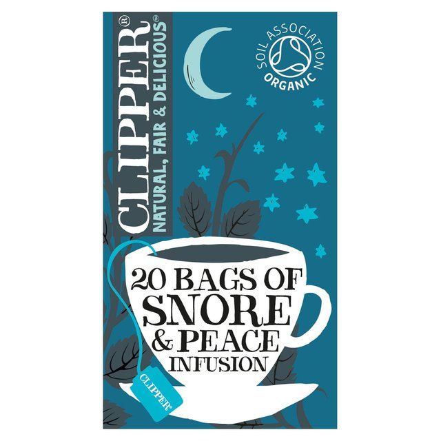 Clipper Snore & Peace Organic Chamomile, Lemon Balm & Lavender Tea Bags Food Cupboard M&S   