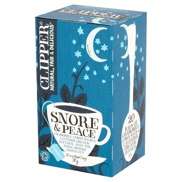 Clipper Snore & Peace Organic Chamomile, Lemon Balm & Lavender Tea Bags Food Cupboard M&S   