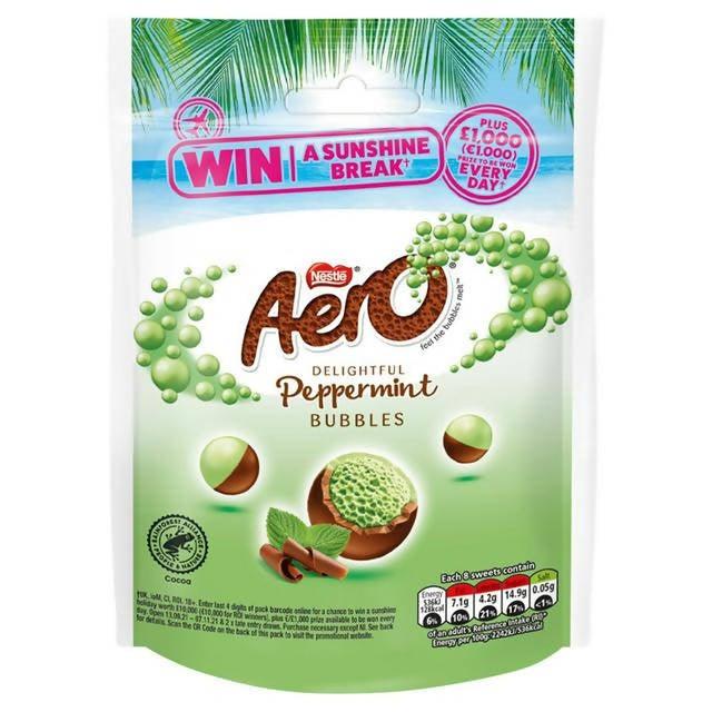 Aero Bubbles Peppermint Mint Chocolate Sharing Bag 92g - McGrocer