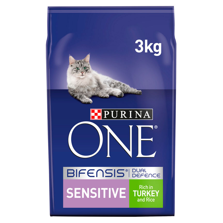 Purina ONE Sensitive Dry Cat Food Turkey and Rice Cat Food & Accessories ASDA   