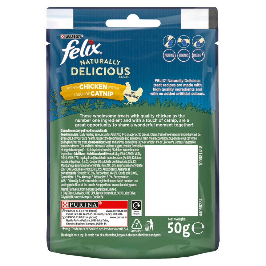 Felix Naturally Delicious Cat Treats Chicken