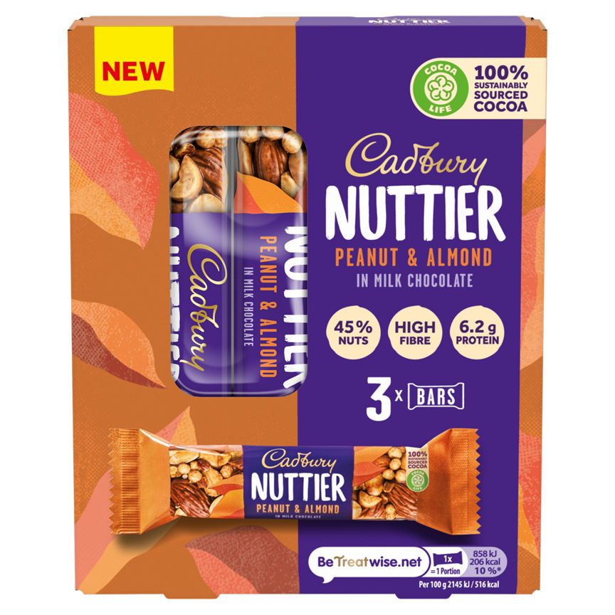 Cadbury Nuttier Peanut & Almond Chocolate Bar