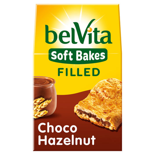Belvita Breakfast Biscuits Soft Bakes Filled Choco Hazelnut 5 Pack GOODS ASDA   
