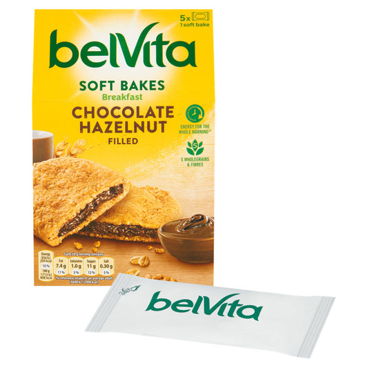 Belvita Breakfast Biscuits Soft Bakes Filled Choco Hazelnut 5 Pack GOODS ASDA   