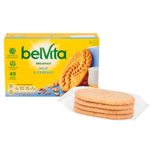 Belvita Breakfast Biscuits Milk & Cereals 5 Pack Cereals ASDA   