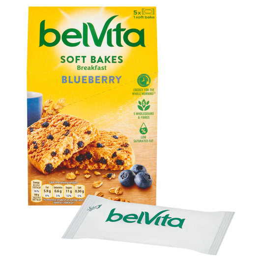Belvita Breakfast Biscuits Soft Bakes Blueberry 5 Pack Cereals ASDA   