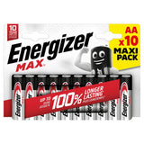 Energizer Max AA Batteries Alkaline 10 Pack General Household ASDA   