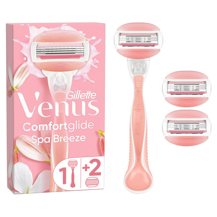 Venus Spa Breeze Handle + 3 Blades Pack each Women's Toiletries ASDA   