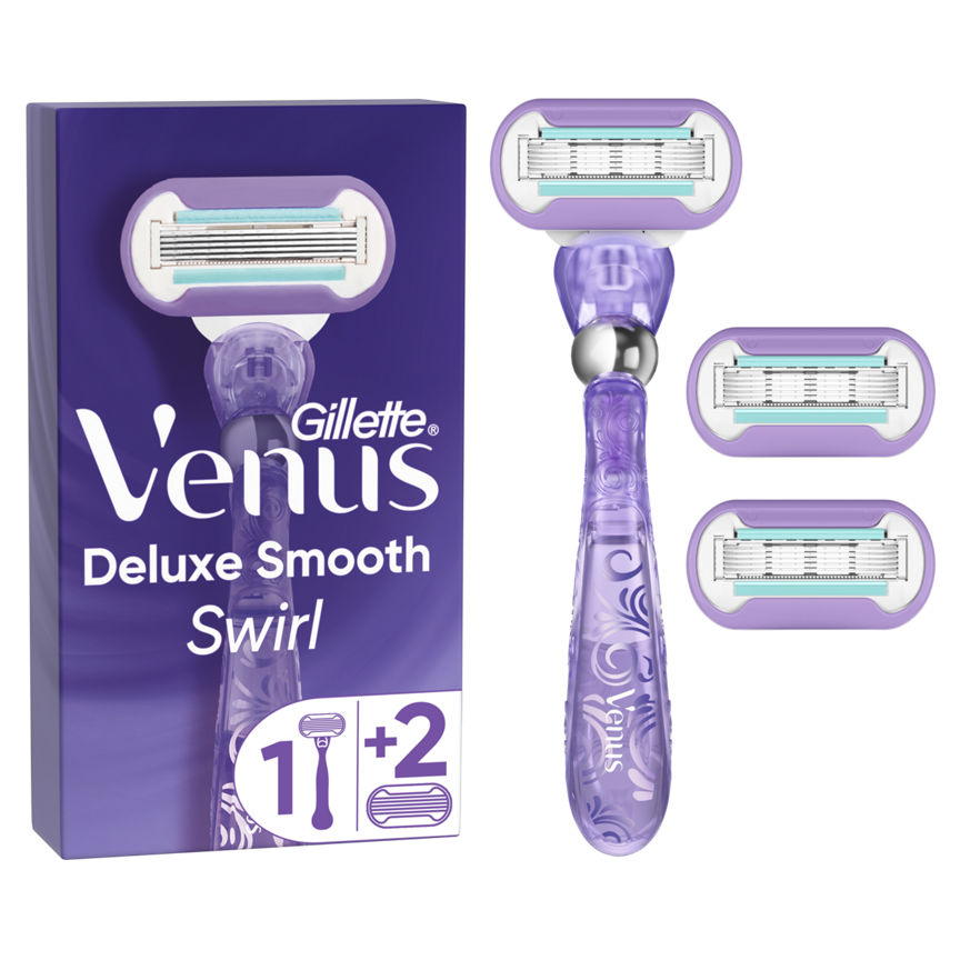 Venus Swirl Razor for Women and 3 Razor Blades Refills