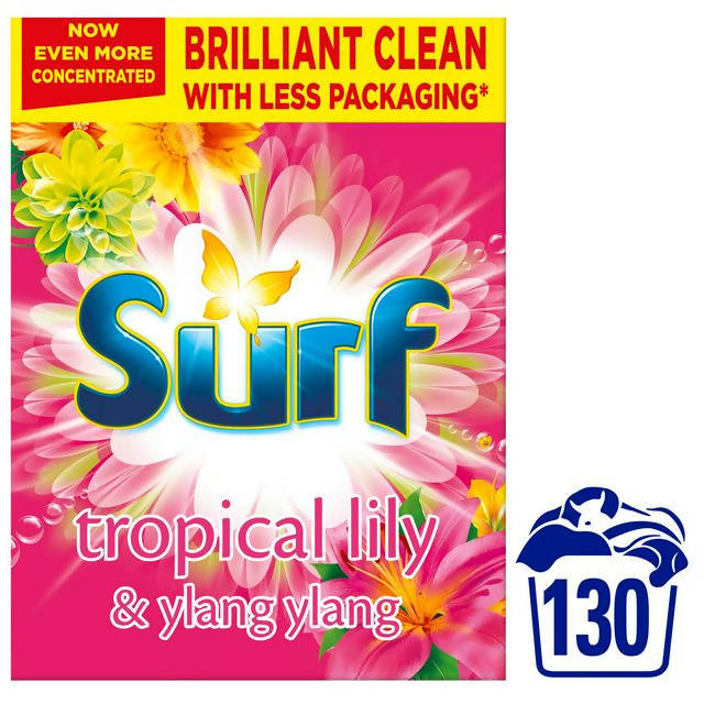 Surf Tropical Lily & Ylang-Ylang Laundry Powder 130 Washes 6.5kg General Household Sainsburys   