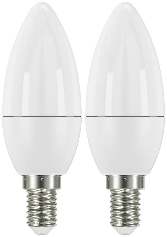 HOME LED Frosted Candle 40w Dimmable SES Light Bulb 2Pk - McGrocer