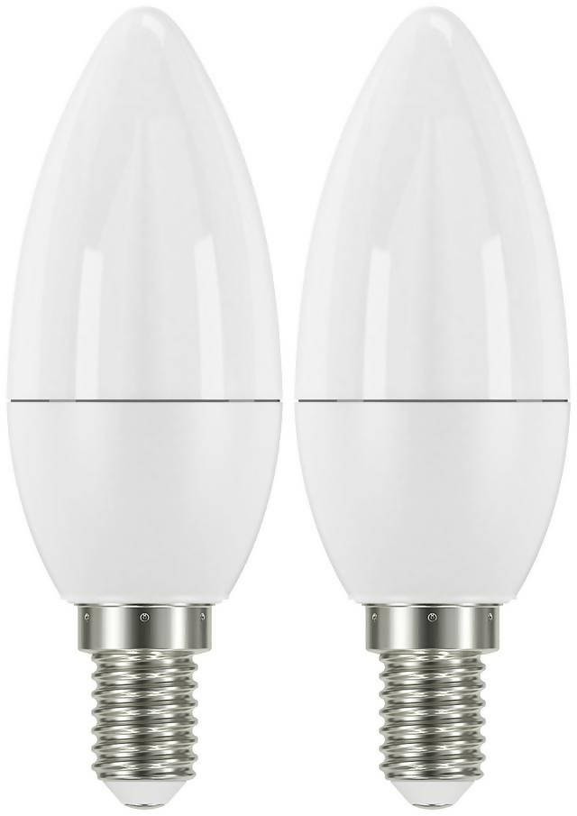 HOME LED Frosted Candle 40w Dimmable SES Light Bulb 2Pk