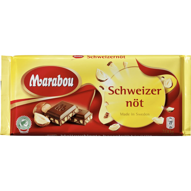 Marabou Schweizernot Milk Chocolate with Hazelnuts