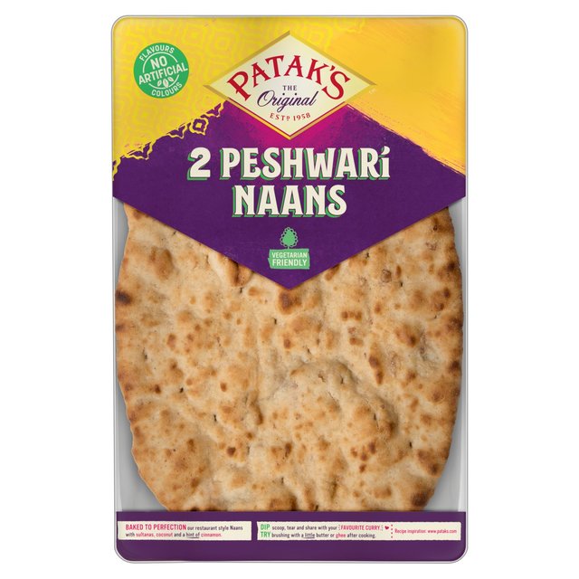 Patak's Peshwari Naan Breads (2 per pack)