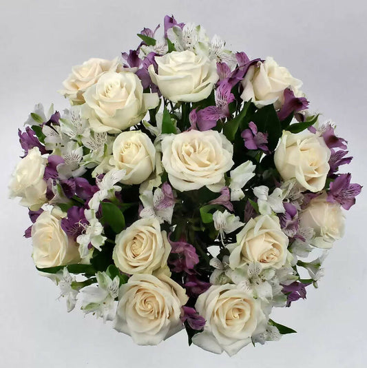 34 Stem Colombian Rose & Alstroemeria Flower Bouquet Flower Bouquet Costco UK   