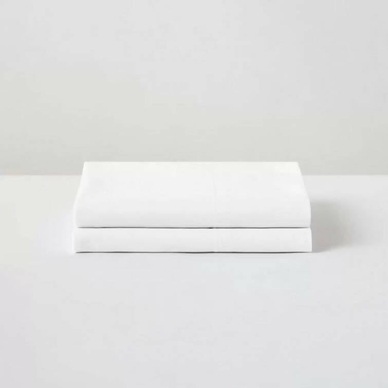 Purity Home Easy-care 400 Thread Count Cotton Pillowcases, 2 Pack in White Pillowcases Costco UK   