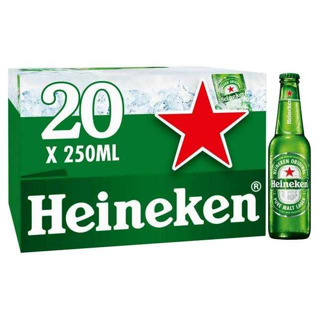 Heineken Lager Beer Bottles 20x250ml All beer Sainsburys   