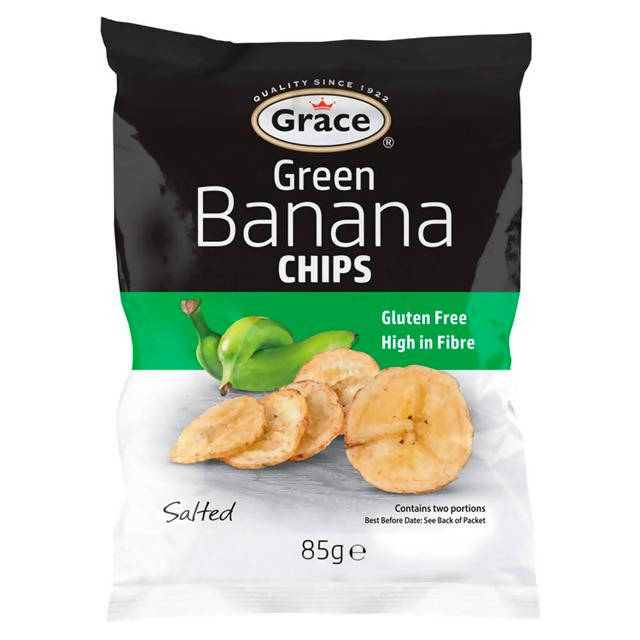 Grace Green Banana Chips Salted 85g African & Caribbean Sainsburys   