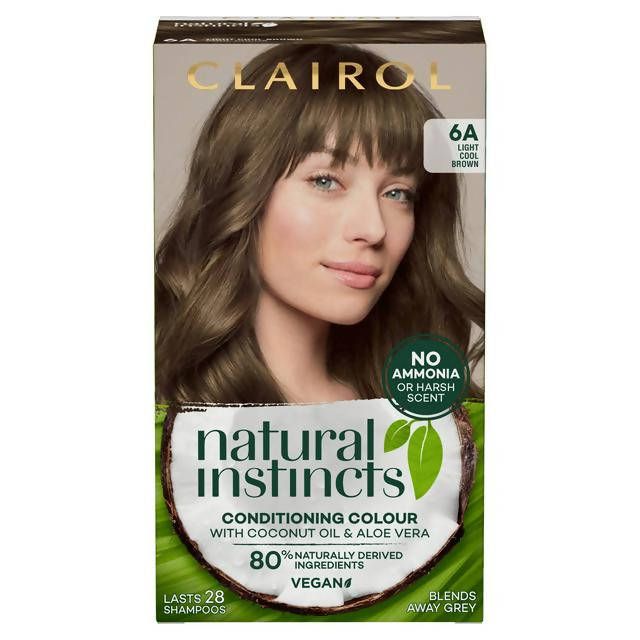 Clairol Natural Instincts Semi-Permanent Hair Dye Light Cool Brown 6A