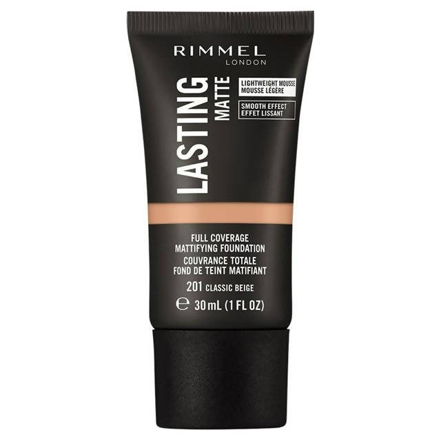 Rimmel London Lasting Matte Foundation 201 Classic Beige 30ml