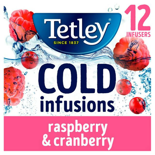 Tetley Cold Infusions Raspberry & Cranberry Tea Bags x12