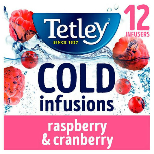 Tetley Cold Infusions Raspberry & Cranberry Tea Bags x12 Tea Sainsburys   