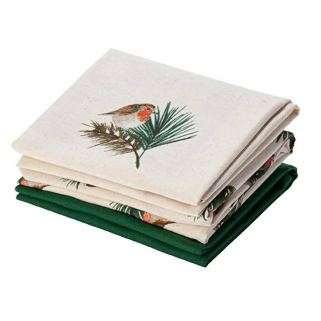 Sainsbury's Home Robin 3Pk Tea Towels