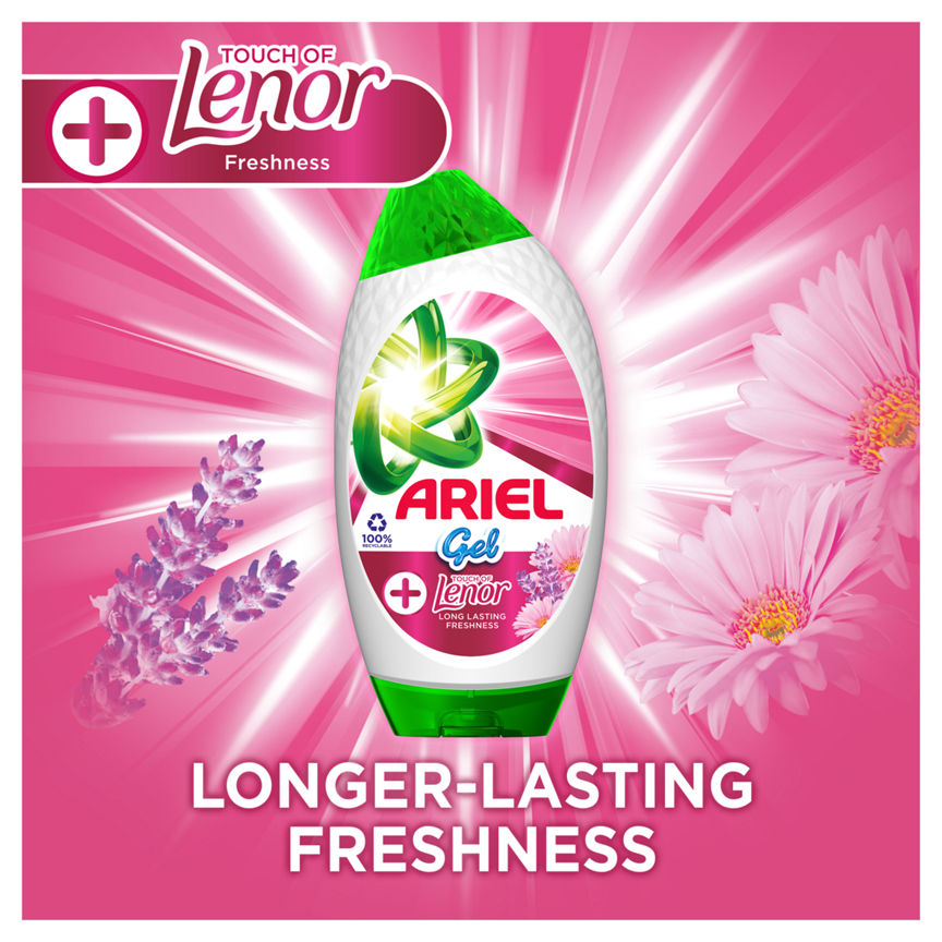 Ariel Washing Liquid Laundry Detergent Gel, 38 Washes +Touch of Long Lasting Freshness General Household ASDA   