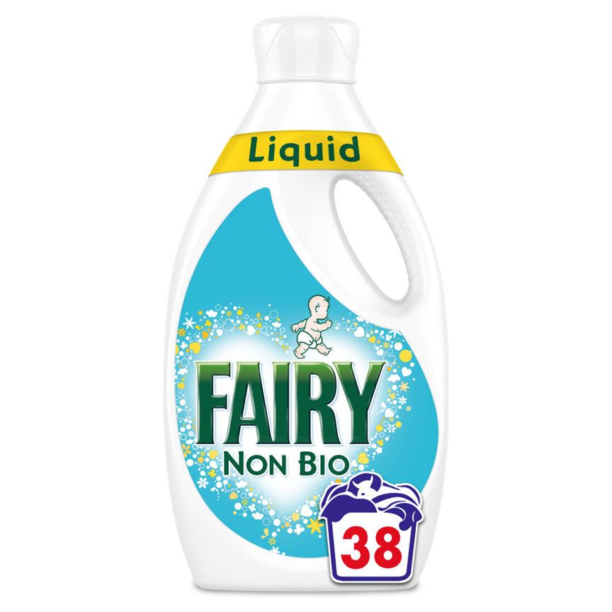 Fairy Non Bio Washing Liquid for Sensitive Skin 38 Washes General Household ASDA   