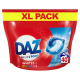 Daz ALL in 1 PODs Washing Capsules Whites & Colours 40 Washes General Household ASDA   