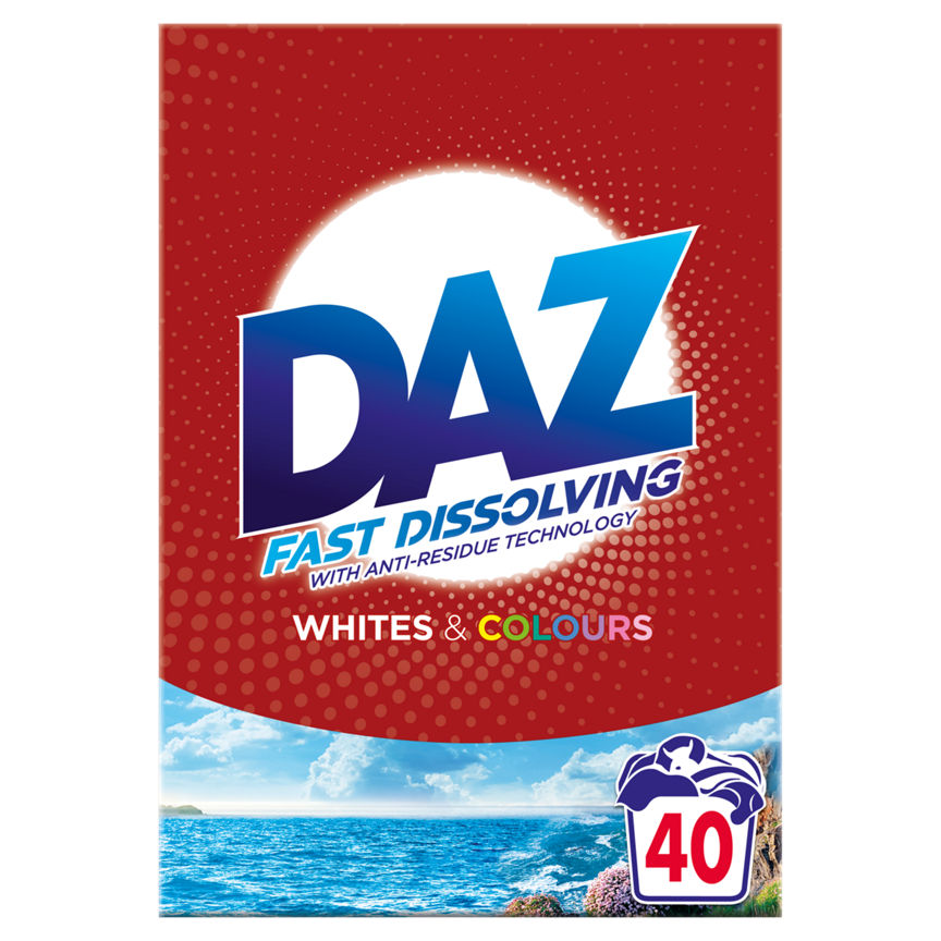 Daz Washing Powder 40 Washes, Whites & Colours General Household ASDA   