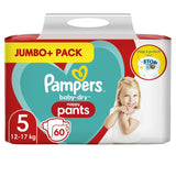 Pampers Baby-Dry Size 5 Nappy Pants Jumbo+ Pack Nappies & Wipes ASDA   