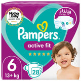 Pampers Active Fit Size 6, 28 Nappies, 13kg+, Essential Pack Nappies & Wipes ASDA   