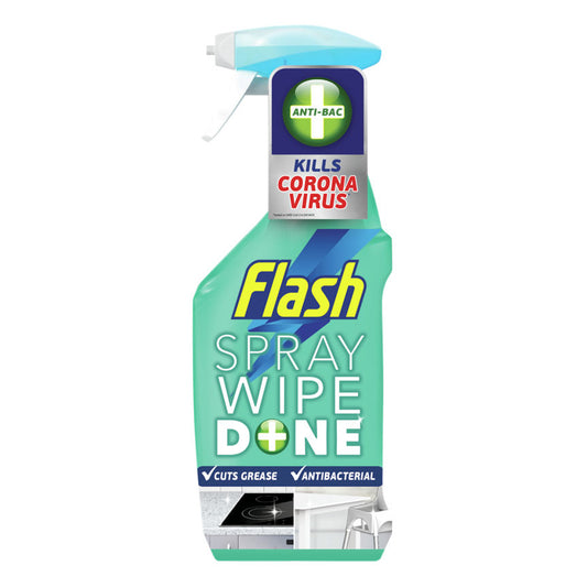 Flash Spray Wipe Done Antibac Multi Purpose Cleaning Spray Apple Accessories & Cleaning ASDA   