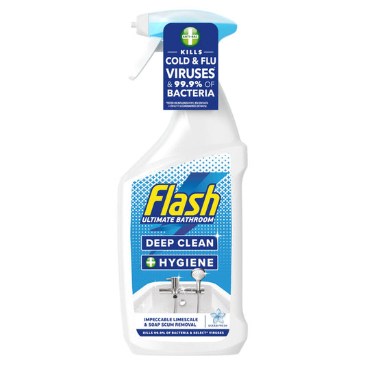 Flash Ultimate Bathroom Deep Clean Antibacterial Cleaning Spray Accessories & Cleaning ASDA   