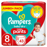 Pampers Baby-Dry Pants Size 8, 43 Nappies Nappies & Wipes ASDA   