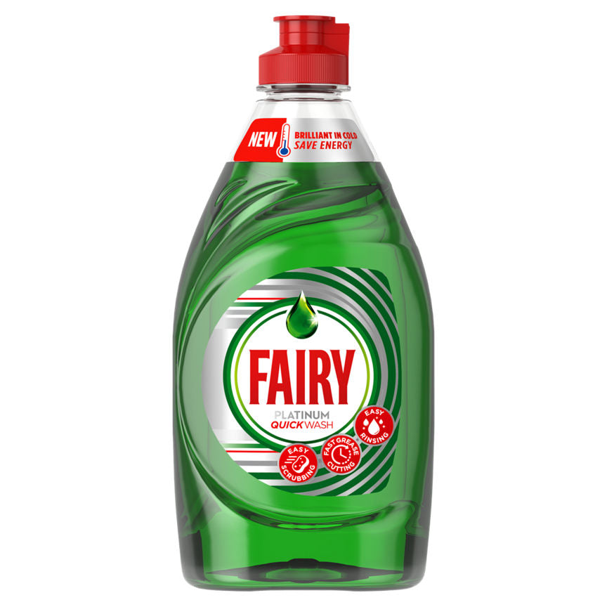 Fairy Platinum Quickwash Original Washing Up Liquid With Up To 3X Faster Tough Grease Cleaning GOODS ASDA   