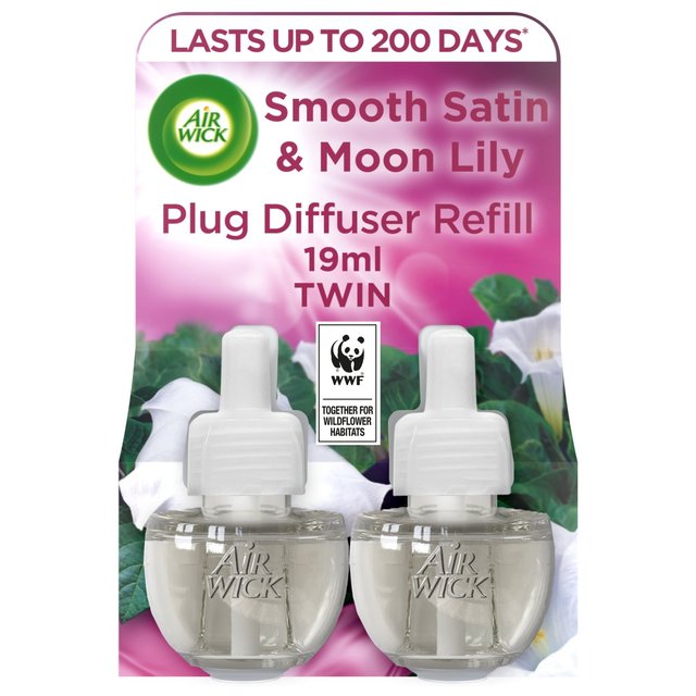 Airwick Smooth Satin & Moon Lily Plug In Twin Refill