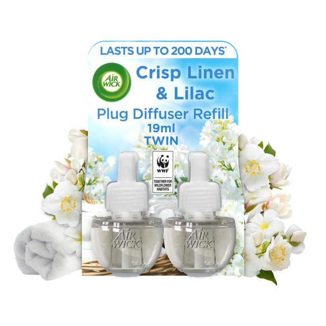 Airwick Crisp Linen & Lilac Plug In Twin Refill