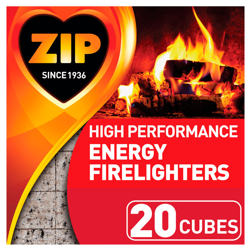 Zip High Performance Energy Firelighter Cubes Accessories & Cleaning ASDA   